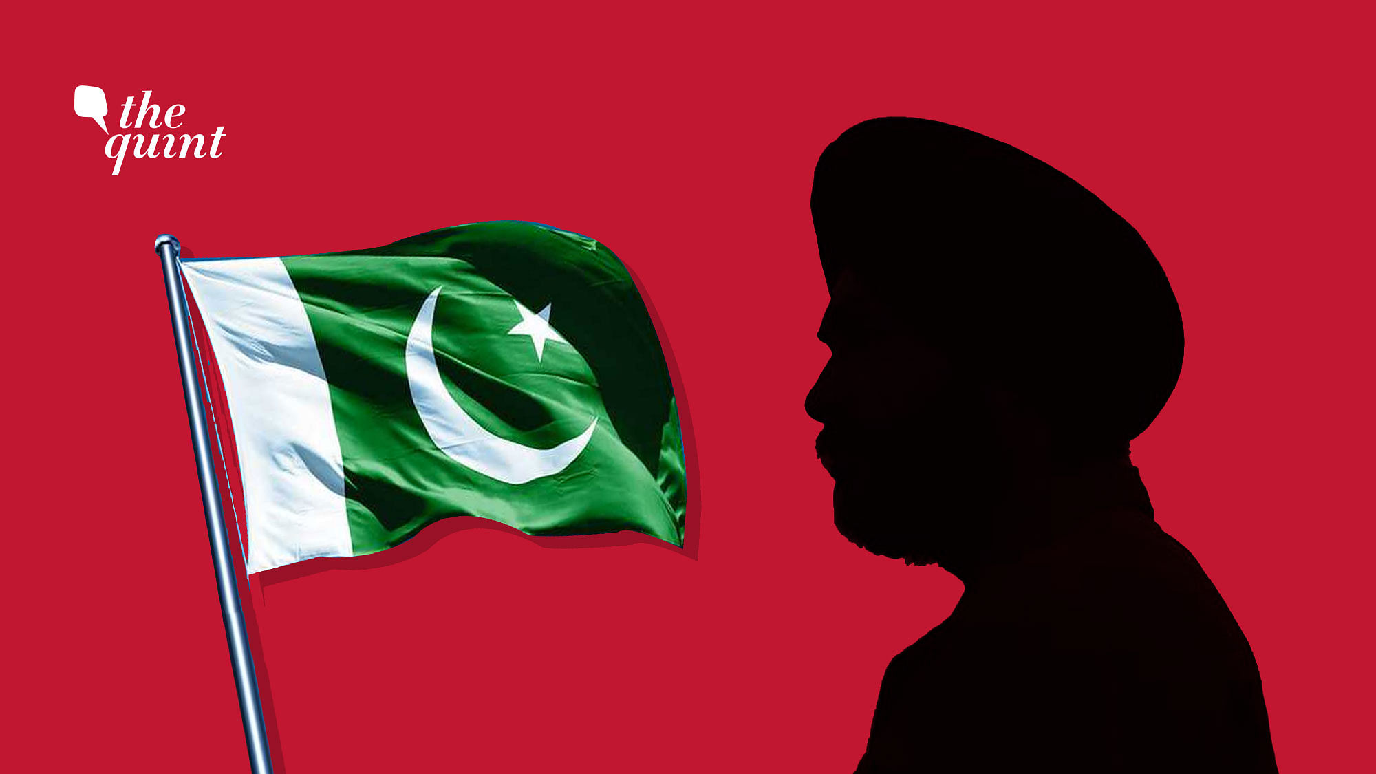 Image of Pakistani flag and silhouette of a Sikh man used for representational purposes.