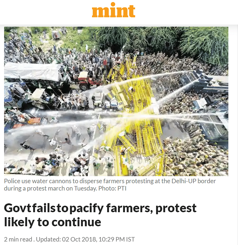 An old image from 2018 has been revived amid the social media unrest over the farmers’ ‘Dilli Chalo’ protest.