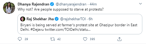 A video of food being served at the ‘Delhi Chalo’ farmers’ protest has caused a stir.