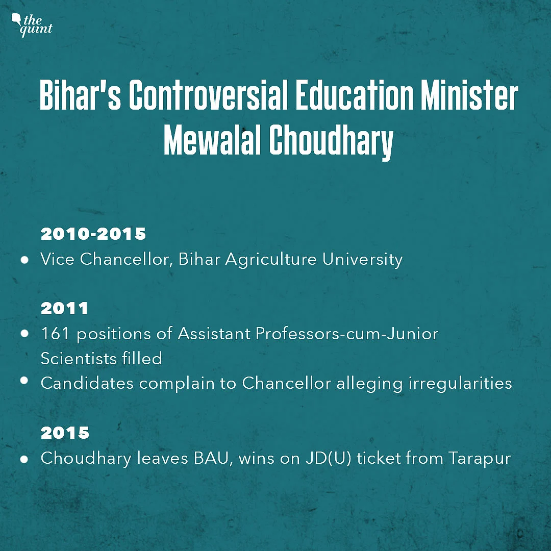 Why Bihar’s New Education Minister Mewalal Was Forced to Resign