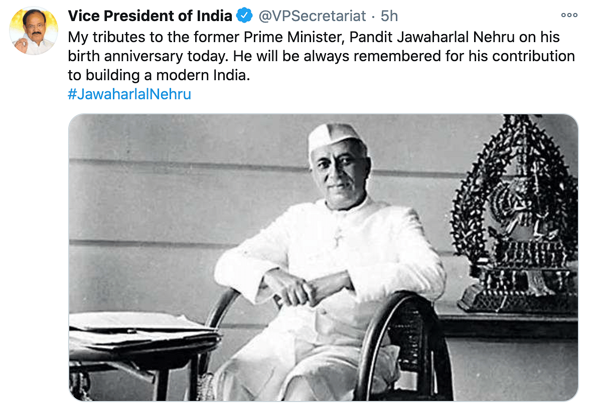 PM Modi took to Twitter on Saturday to pay his tributes to India’s first PM.