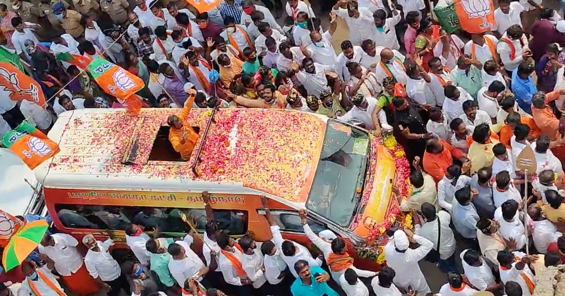 BJP’s Vel Yatra Resumes Without Permission, Causing Traffic Snarls