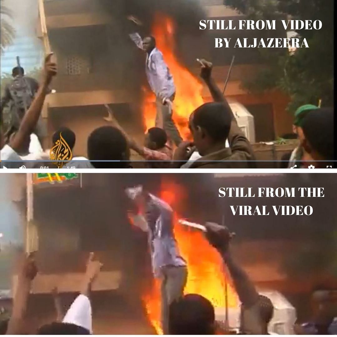 We found that while the video is from Sudan, it dates back to 2012 when protesters attacked the German Embassy.