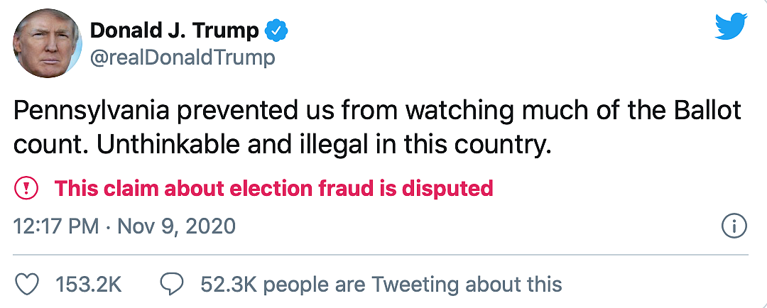 Refusing to Concede, Trump Still Tweets of ‘Big Presidential Win’