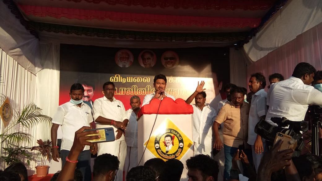 Udhayanidhi Stalin, son of DMK chief MK Stalin, was detained by police in Nagapattinam district on Friday.
