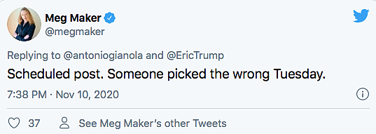 Eric Trump Trolled For Asking People To Vote a Week After Election