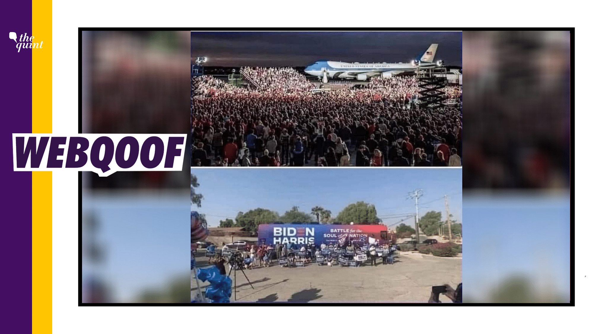 While Trump continues to hold in-person rallies with huge crowds, Biden has stuck to socially-distanced rallies.