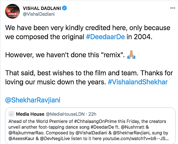 Vishal, Shekhar Clarify as Fans Get Upset About 'Deedar De' Remix