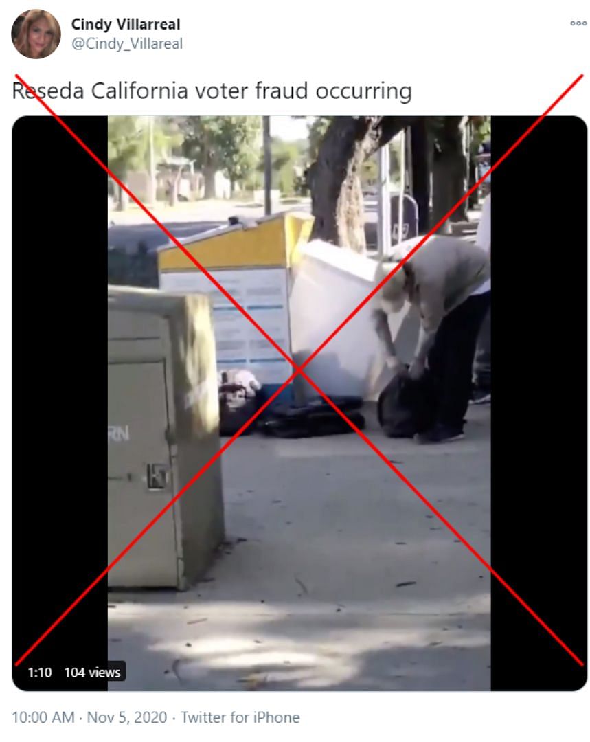 A video of mail-in ballots being collected is being falsely shared as alleged voter fraud, without the full context.