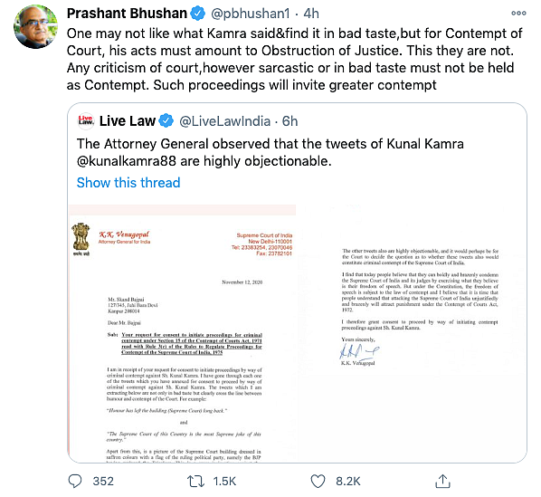 AG Gives Consent for Contempt of Court Plea Against Kunal Kamra