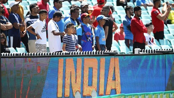 Fans at the SCG for the India vs Australia ODI.&nbsp;