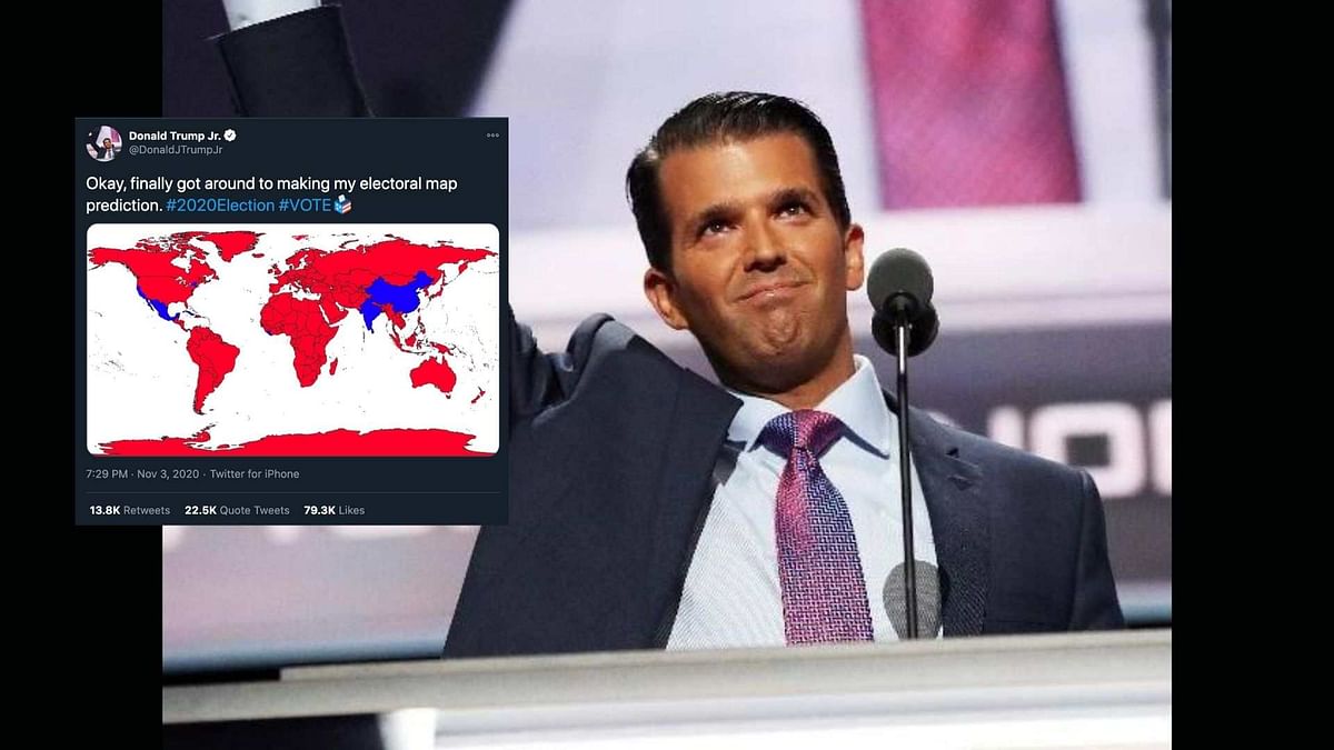 ‘Take His Colouring Pencils Away’: Trump Jr’s Election Map Slammed