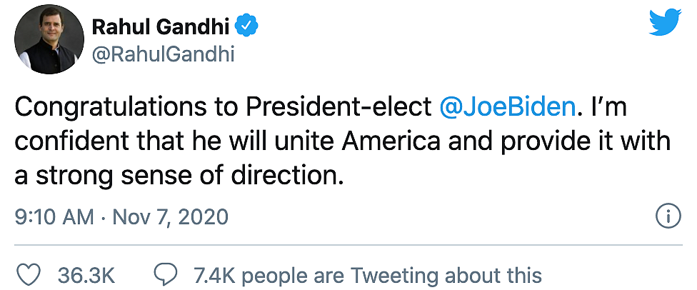 PM Modi, Other World Leaders Congratulate Biden-Harris on Win