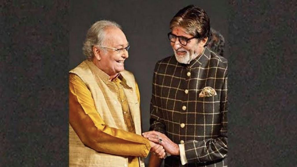 Amitabh Bachchan fondly remembers meeting Soumitra Chatterjee.&nbsp;