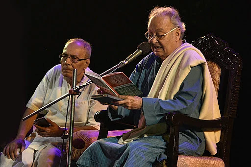 "Soumitra was a writer, a poet, a reciter of verses and towards the end of his life he had started painting as well." Sharmila Tagore
