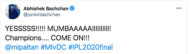 Big B, Abhishek, Ranveer React to Mumbai Indians' Victory in IPL