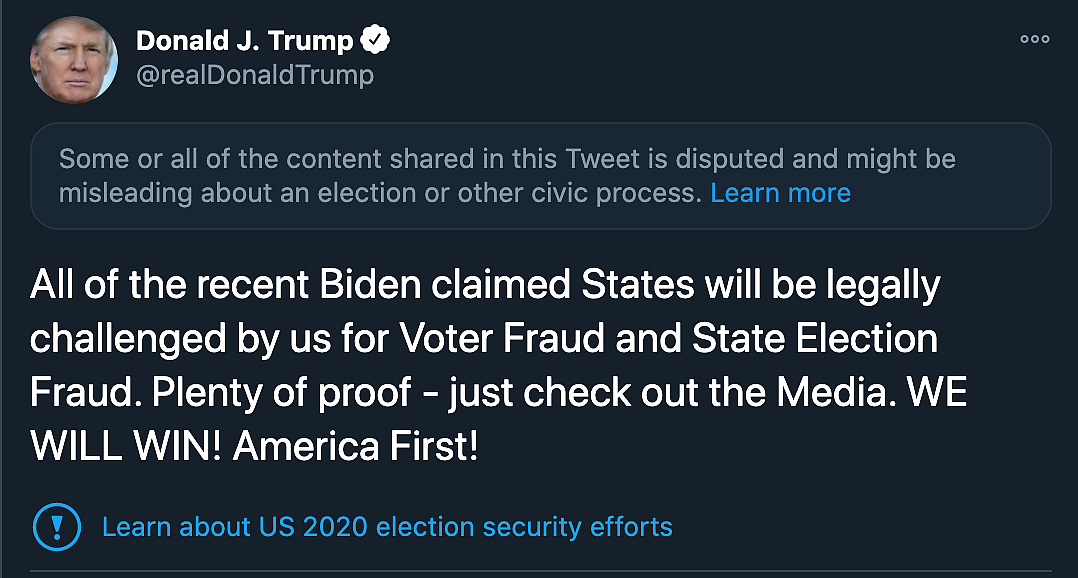 ‘Recent Biden-Claimed States Will Be Challenged for Fraud’: Trump