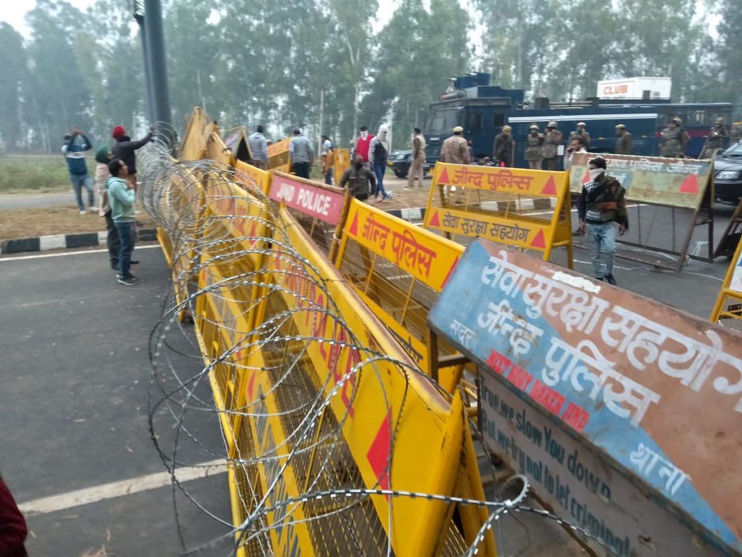 Haryana has restricted the protesters’ movement to the national capital by sealing the borders of the state.