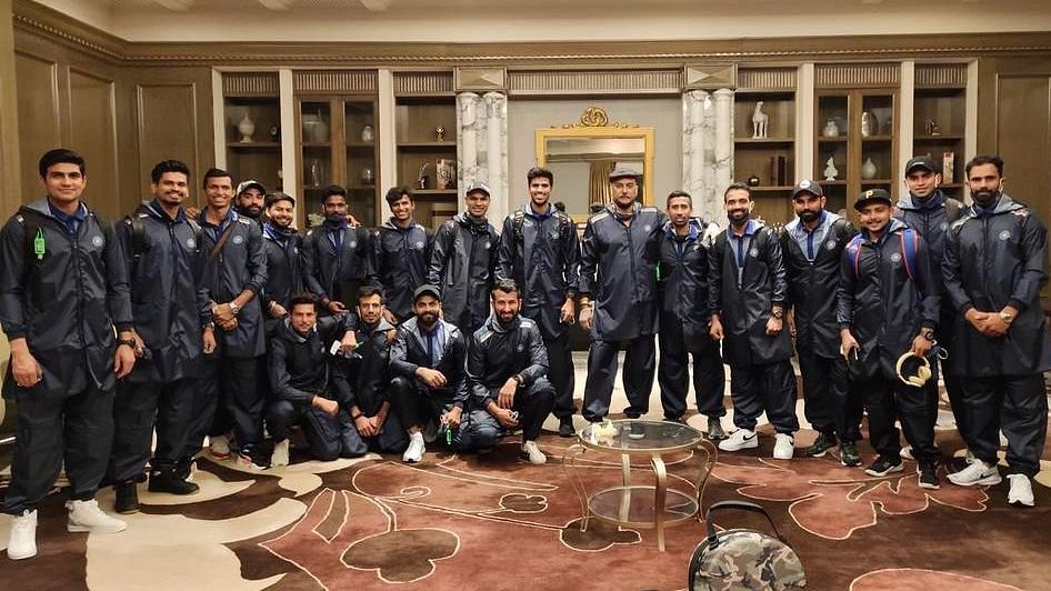 Team India before their departure for Australia