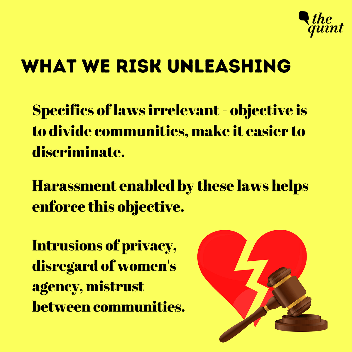 While the proposed ‘Love Jihad’ laws don’t put an outright ban on marriage, the  objectives are still the same.