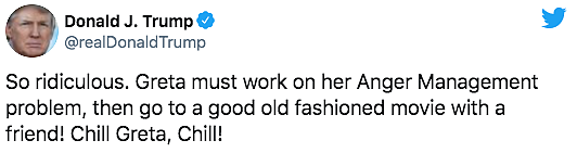 Chill, Donald, Chill: Thunberg Takes a Dig At Trump With His Words