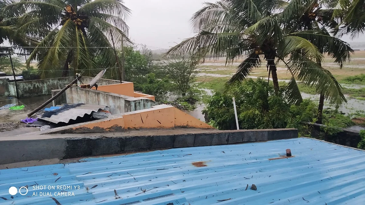Fisherfolk have moved their boats further into the land and bound tightly to the walls and ground, fearing the heavy winds.