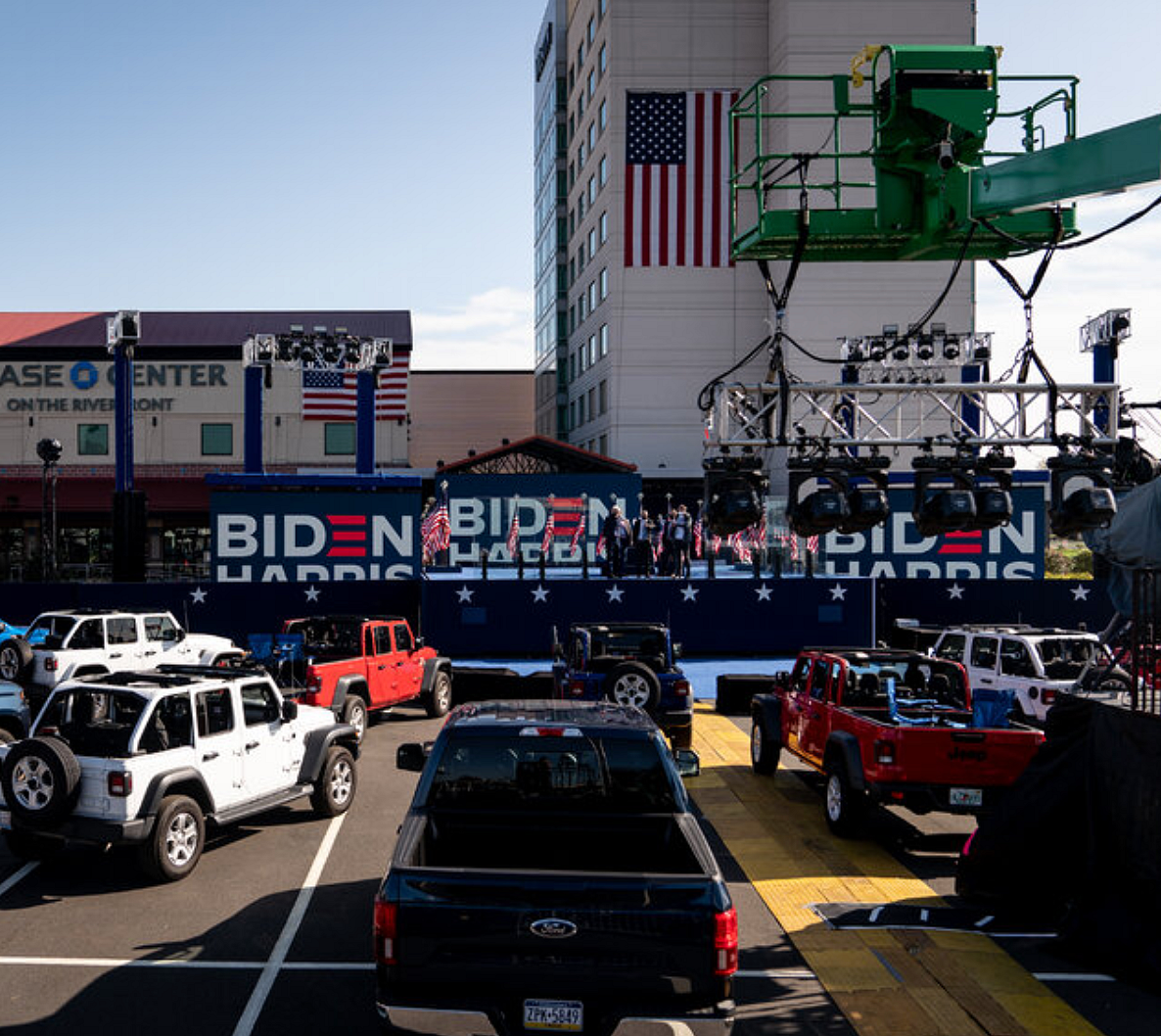 Delaware in preparation of Biden's Speech