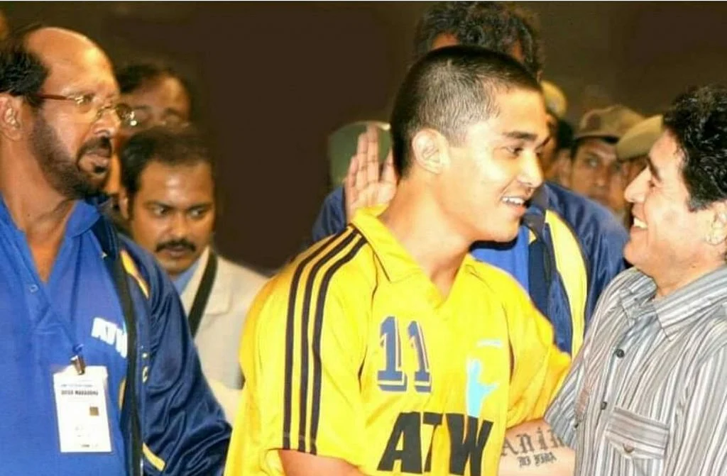 Sunil Chhetri met Diego Maradona on his trip to India in 2008.