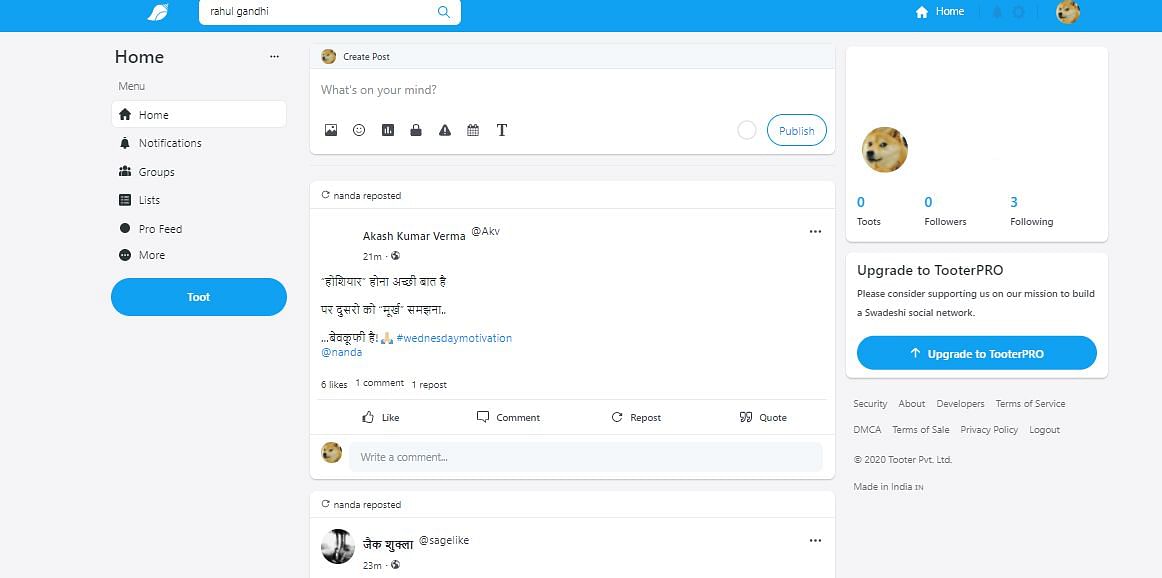 India’s answer to Twitter is a new ‘swadeshi’ version called ‘Tooter’ but why?