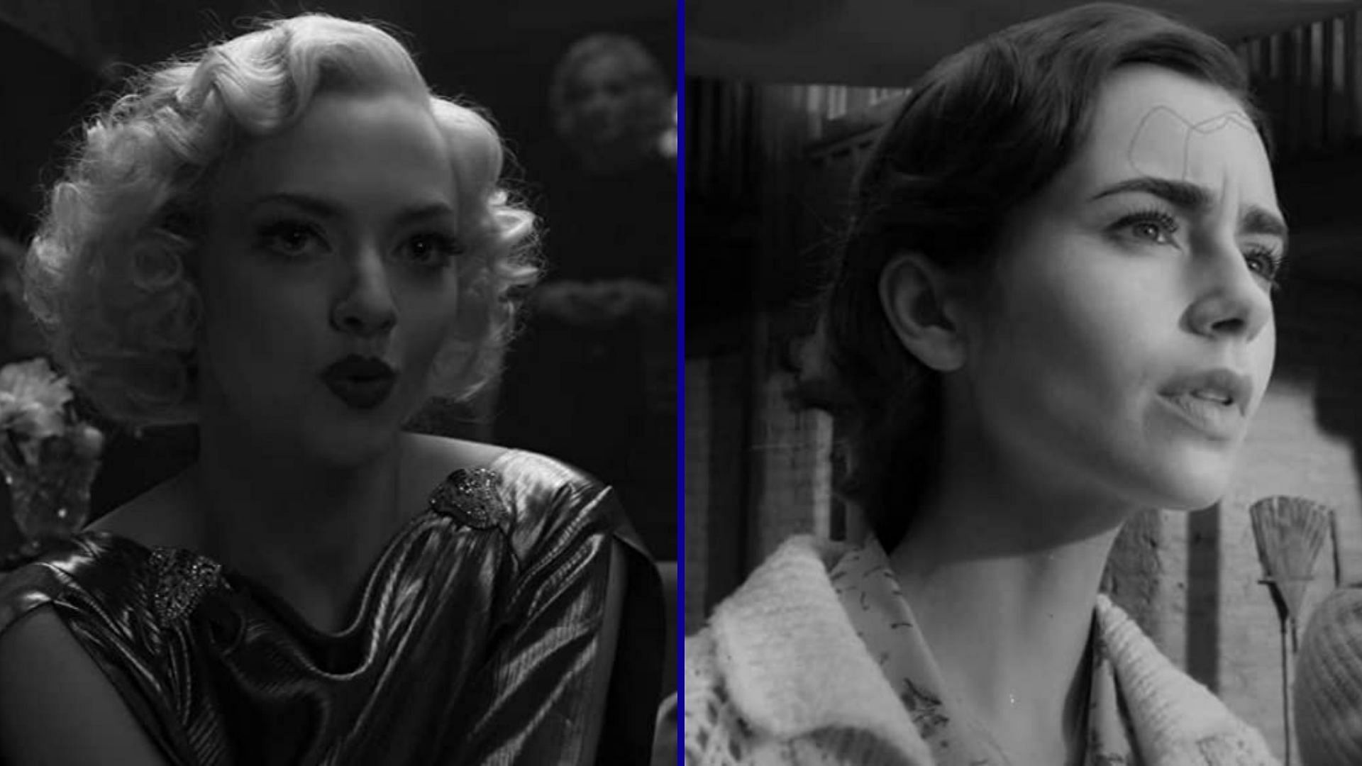 Amanda Seyfried and Lily Collins in <i>Mank</i>.