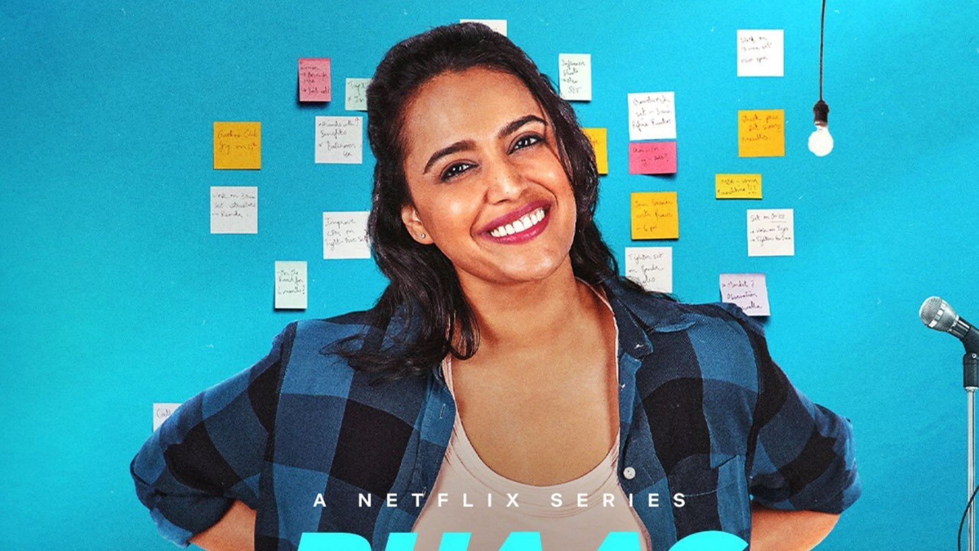 Swara Bhasker in a poster for <i>Bhaag Beanie Bhaag</i>.
