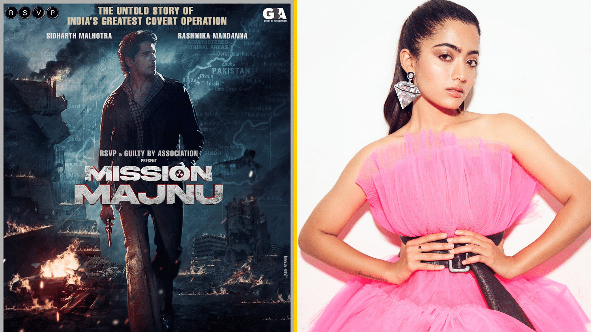 Rashmika Mandanna and Sidharth Malhotra will feature in <i>Mission Majnu</i>.