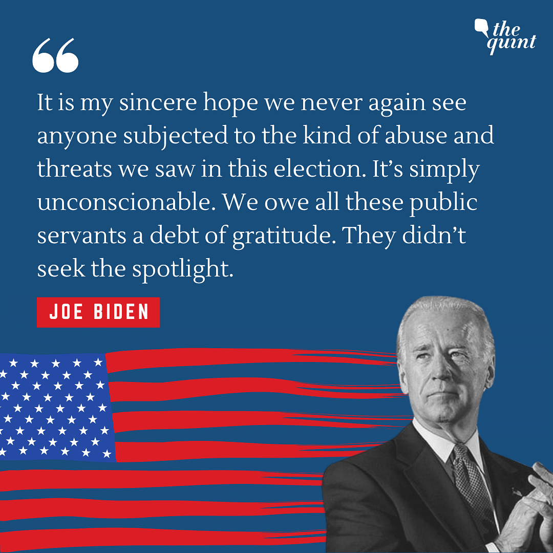 “The integrity of our elections remains intact”, said President-Elect Biden in his victory address.