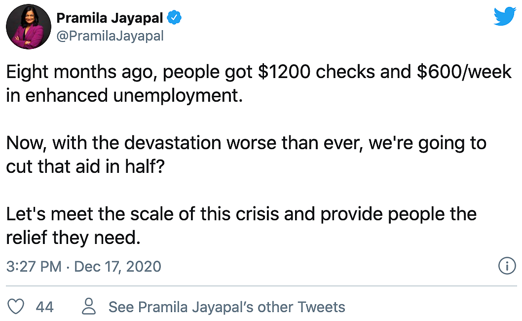Jayapal and Khanna Lobby for Second COVID Relief Bill