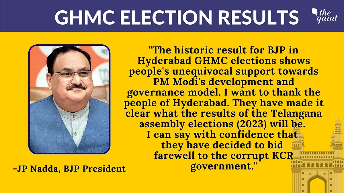 GHMC Results: TRS Single Largest Party at 55 Seats, BJP 2nd at 48