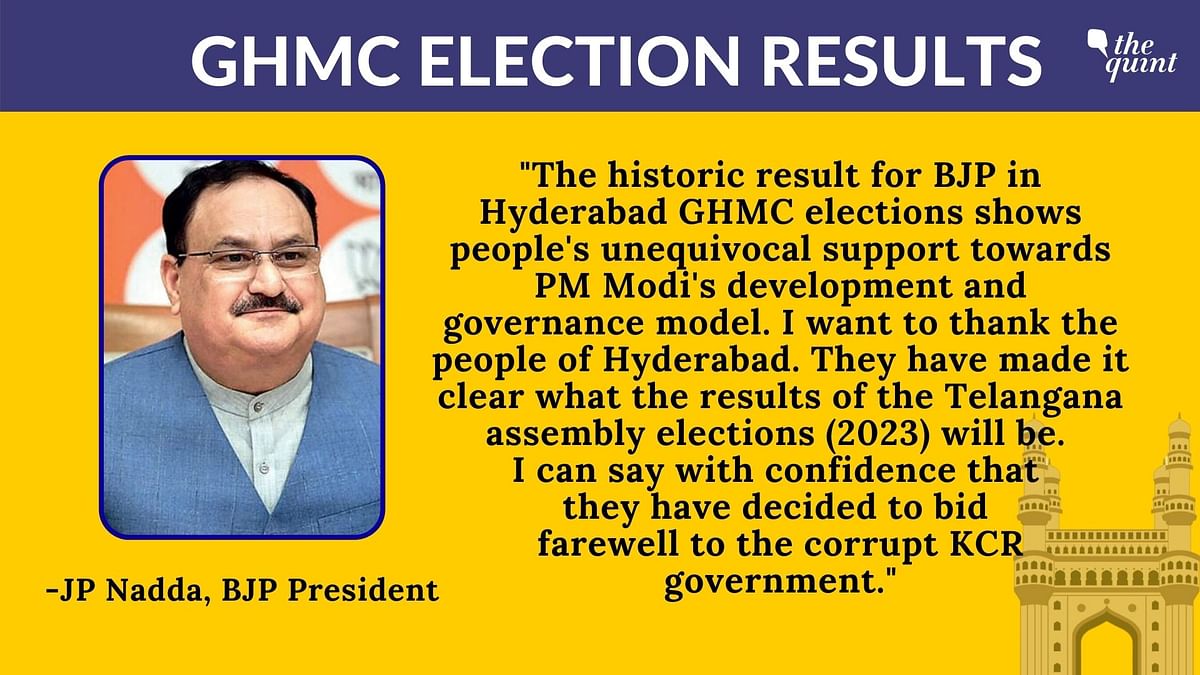 Catch all live updates on the Greater Hyderabad Municipal Corporation (GHMC) election results here.