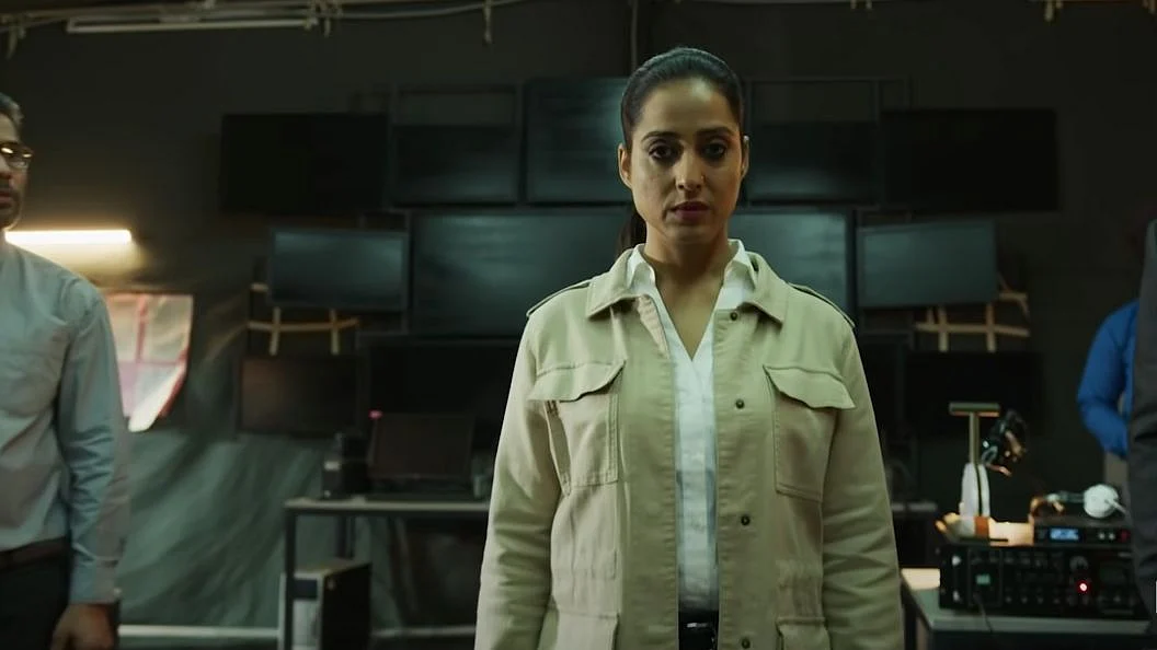 Mahie Gill in a still from <i>Durgamati.</i>