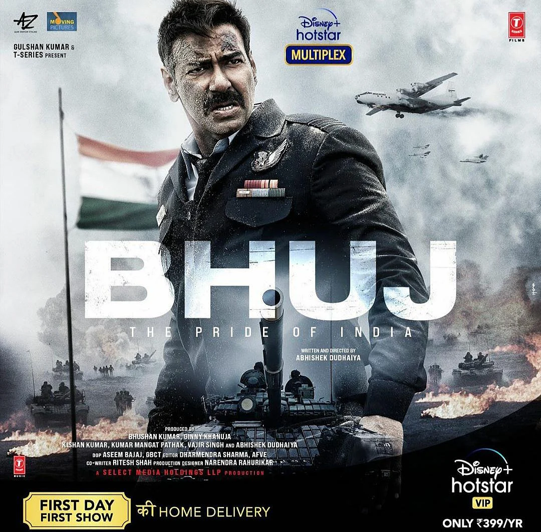Ajay Devgn to play Indian Air Force Squadron Leader Vijay Karnik in <i>Bhuj</i>.