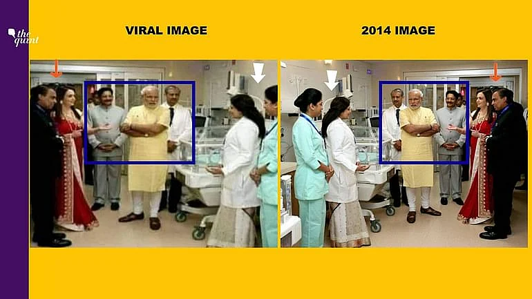  Left: Viral image. Right: 2014 image.
