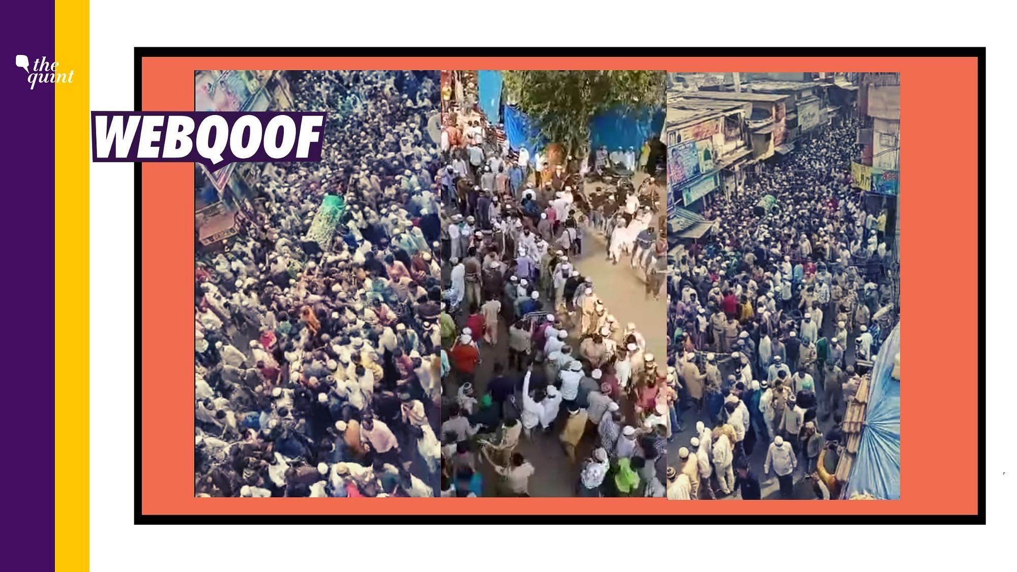 Video of funeral procession of a MNS leader was used to falsely claim that it shows how huge amount of people crowded at Ahmed Patel’s funeral.