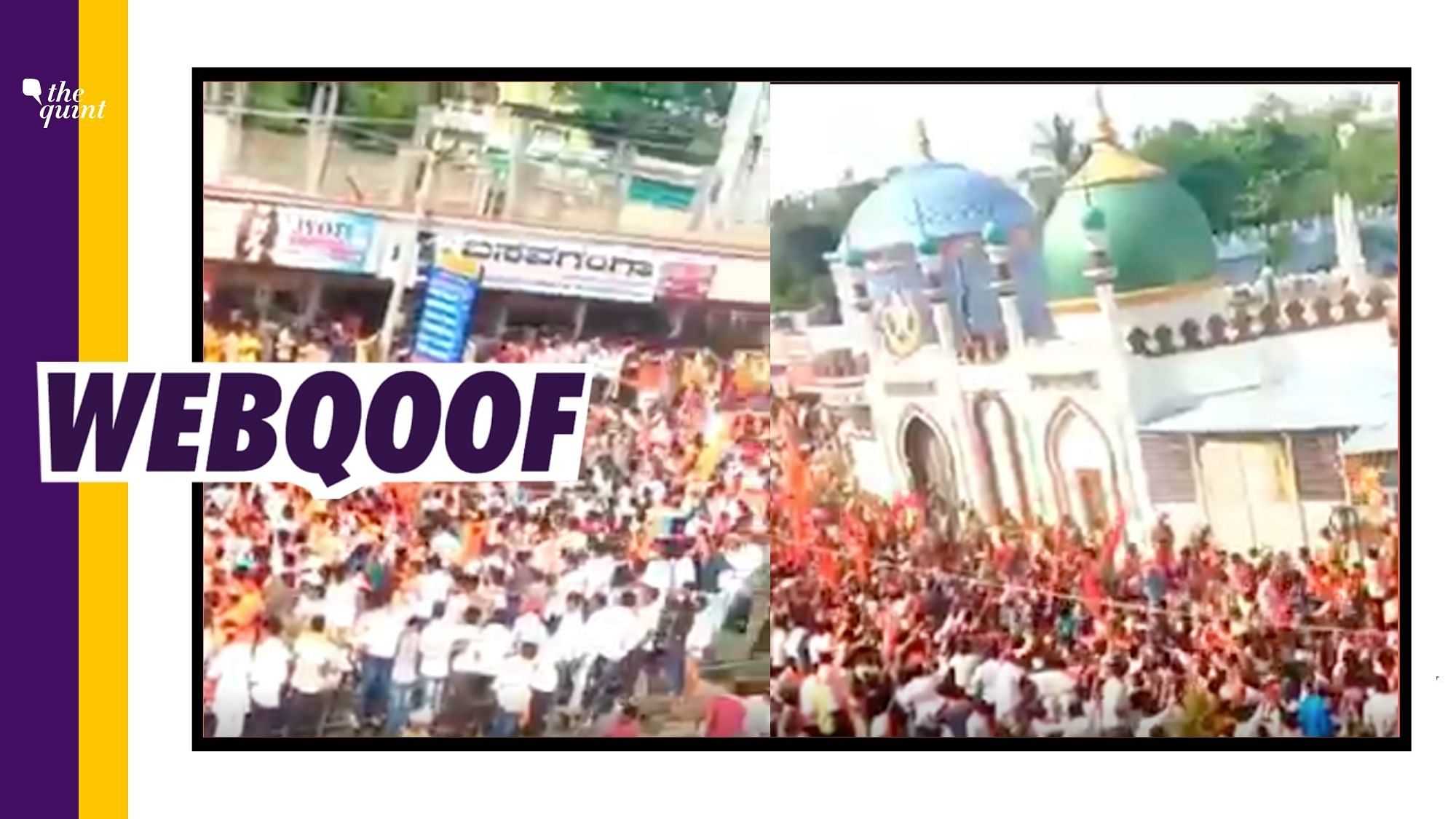 It is an old video from Karnataka’s Gulbarga and shows Ram Navami celebrations.