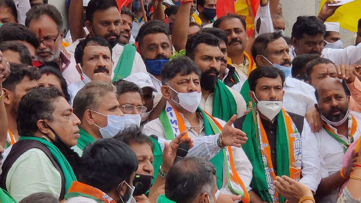 Bengaluru city saw three major protests against the controversial farm bills. 