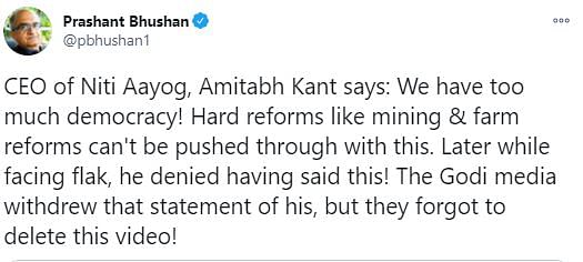 Hindustan Times on Tuesday withdrew a story on remarks made by NITI Aayog CEO Amitabh Kant.