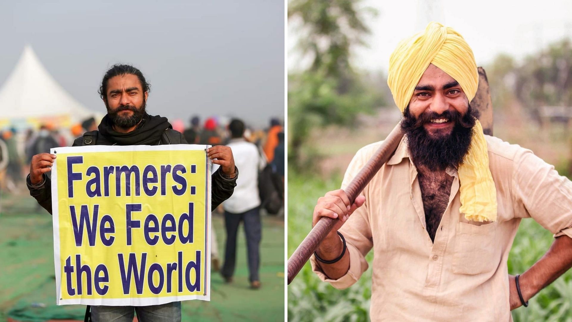 The man, whose photo was used to represent a farmer in the post, has called out the party, asserting that he is currently protesting at the Singhu border.