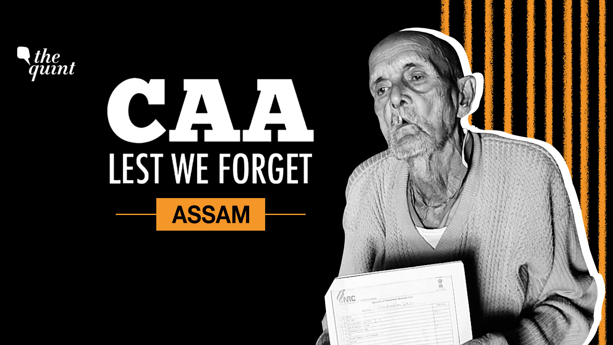 104-years-old Chandradhar Das had to spend three months in a detention camp.