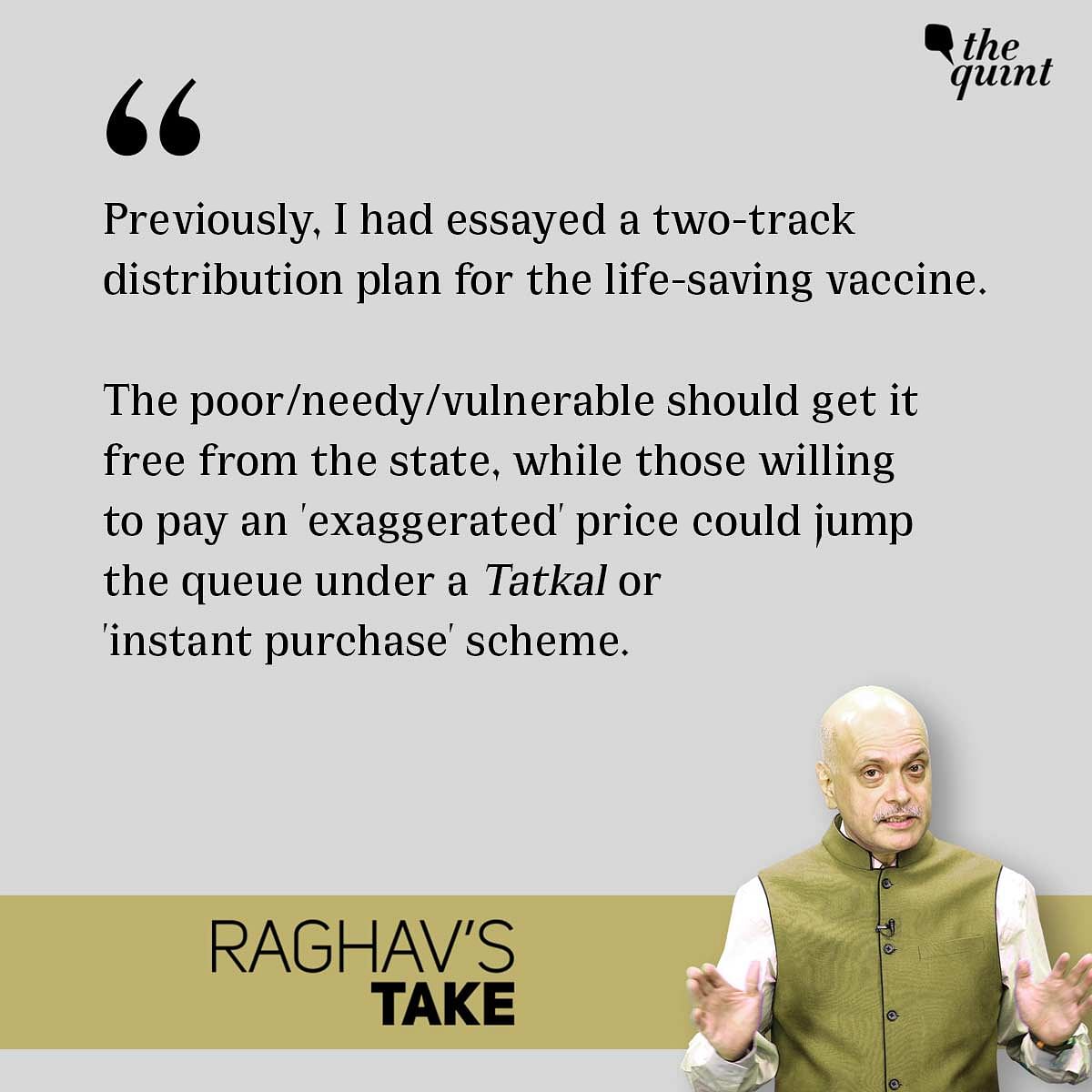 ‘First, COVID vaccine is a weapon against corona. But that shouldn’t blind us to its next-best utility’: Raghav Bahl