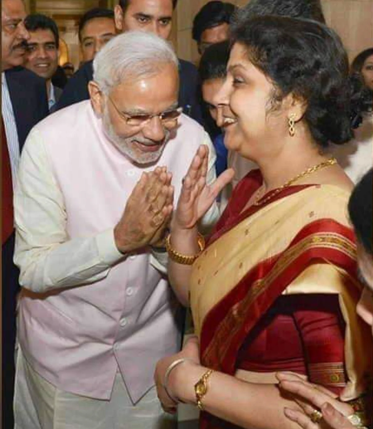 Images of Modi Greeting Women Misidentified As Gautam Adani’s Wife