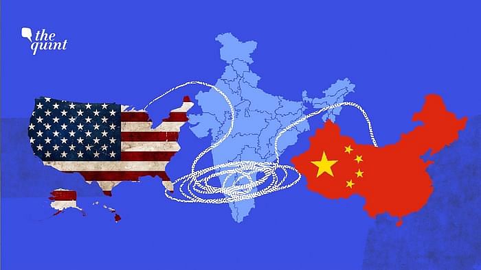 Image of India, US, China maps used for representation.