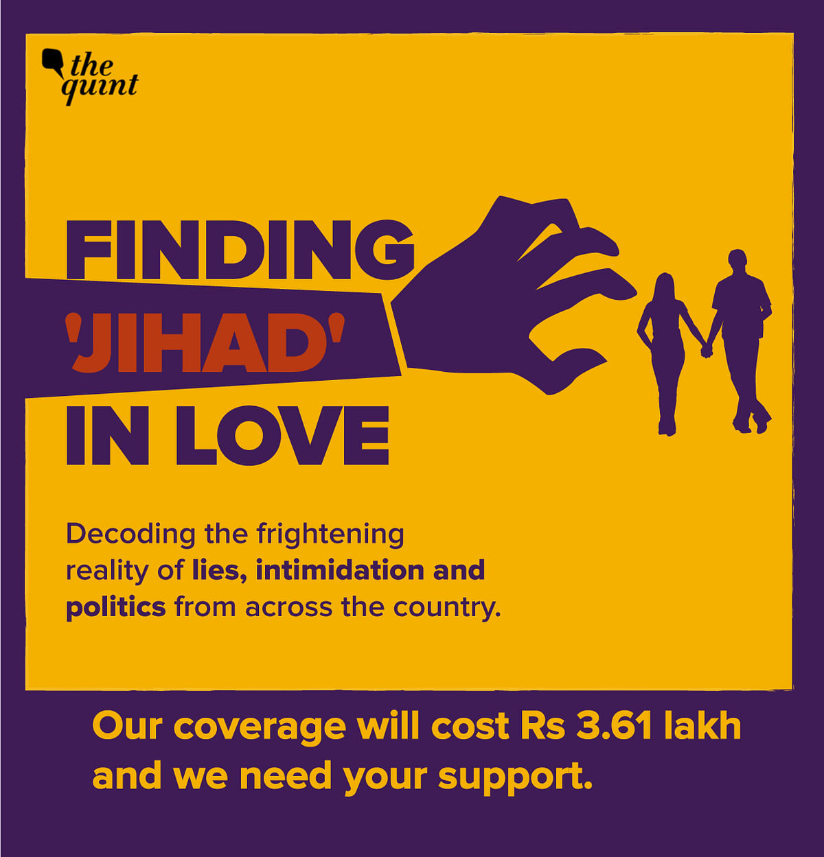 Help us reach our target of Rs 3.61 lakh – the amount we need to carry out this special project.