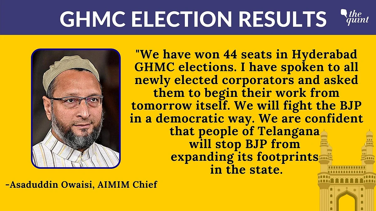 GHMC Results: TRS Single Largest Party at 55 Seats, BJP 2nd at 48